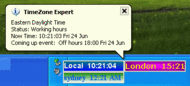 TimeZone Expert  world time zone clock screenshot